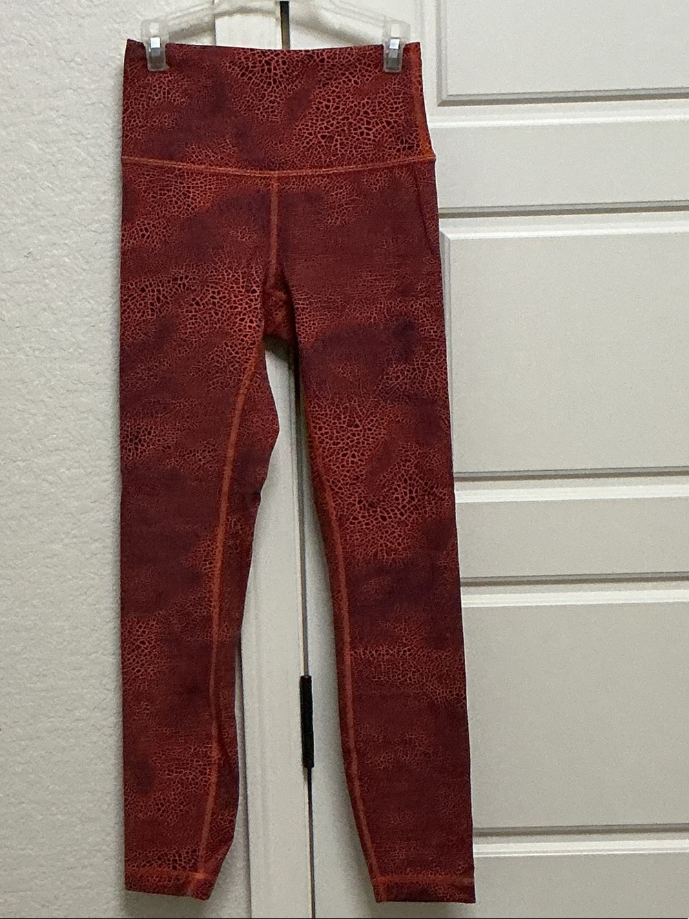 Size 4, lululemon athletica Red Animal-Print High-Rise Leggings